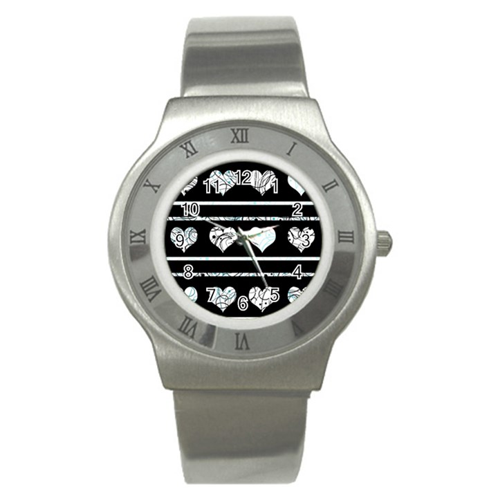 Elegant harts pattern Stainless Steel Watch