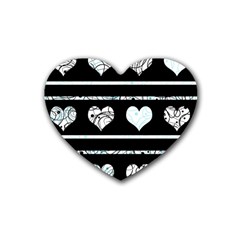 Elegant Harts Pattern Heart Coaster (4 Pack) 