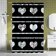 Elegant Harts Pattern Shower Curtain 48  X 72  (small) 