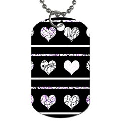 Elegant Harts Pattern Dog Tag (one Side) by Valentinaart