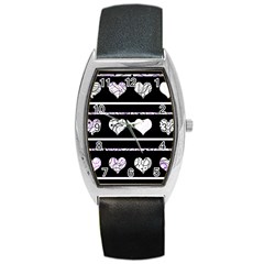 Elegant Harts Pattern Barrel Style Metal Watch by Valentinaart