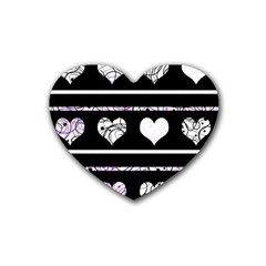 Elegant Harts Pattern Rubber Coaster (heart) 