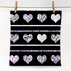 Elegant Harts Pattern Face Towel