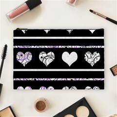 Elegant Harts Pattern Cosmetic Bag (large)  by Valentinaart