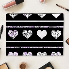 Elegant Harts Pattern Cosmetic Bag (xl) by Valentinaart