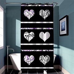 Elegant Harts Pattern Shower Curtain 36  X 72  (stall) 