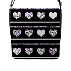 Elegant Harts Pattern Flap Messenger Bag (l) 