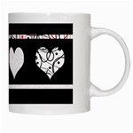 Elegant harts pattern White Mugs Right