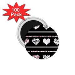 Elegant Harts Pattern 1 75  Magnets (100 Pack) 