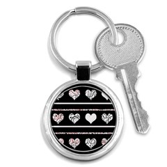 Elegant Harts Pattern Key Chains (round) 