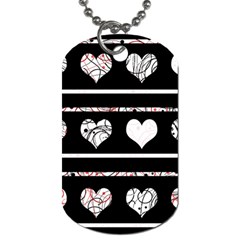 Elegant Harts Pattern Dog Tag (one Side)