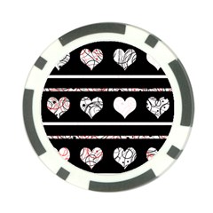 Elegant Harts Pattern Poker Chip Card Guards by Valentinaart