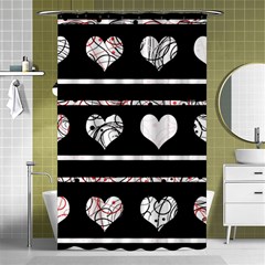 Elegant Harts Pattern Shower Curtain 48  X 72  (small)  by Valentinaart