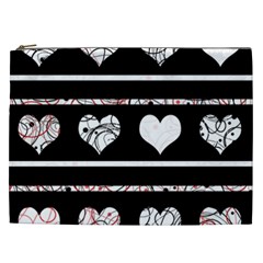 Elegant Harts Pattern Cosmetic Bag (xxl)  by Valentinaart