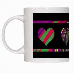 Colorful Harts Pattern White Mugs by Valentinaart