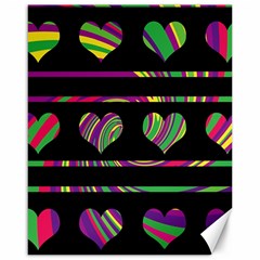 Colorful Harts Pattern Canvas 16  X 20  