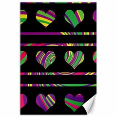 Colorful Harts Pattern Canvas 20  X 30  