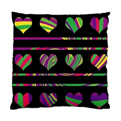 Colorful Harts Pattern Standard Cushion Case (one Side)