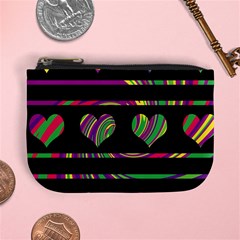 Colorful Harts Pattern Mini Coin Purses by Valentinaart