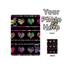 Colorful Harts Pattern Playing Cards 54 (mini)  by Valentinaart