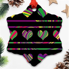 Colorful Harts Pattern Ornament (snowflake) 