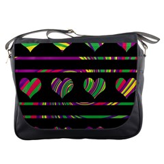 Colorful Harts Pattern Messenger Bags