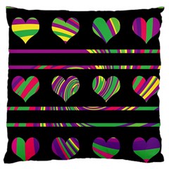 Colorful Harts Pattern Standard Flano Cushion Case (two Sides) by Valentinaart