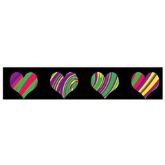 Colorful Harts Pattern Flano Scarf (small)