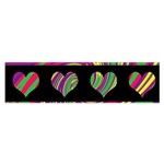 Colorful harts pattern Satin Scarf (Oblong) Front