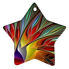 Fractal Bird Of Paradise Ornament (star) by WolfepawFractals