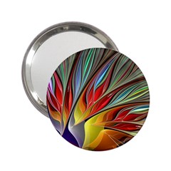 Fractal Bird Of Paradise 2 25  Handbag Mirror by WolfepawFractals