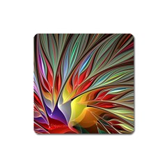 Fractal Bird Of Paradise Magnet (square)