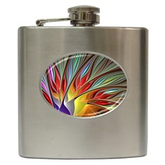 Fractal Bird Of Paradise Hip Flask (6 Oz) by WolfepawFractals