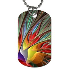 Fractal Bird Of Paradise Dog Tag (two Sides) by WolfepawFractals