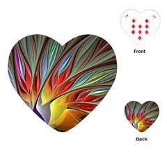 Fractal Bird Of Paradise Playing Cards (heart)