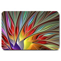 Fractal Bird Of Paradise Large Doormat by WolfepawFractals