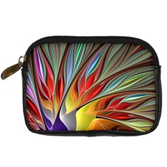 Fractal Bird Of Paradise Digital Camera Leather Case