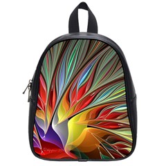 Fractal Bird Of Paradise School Bag (small)