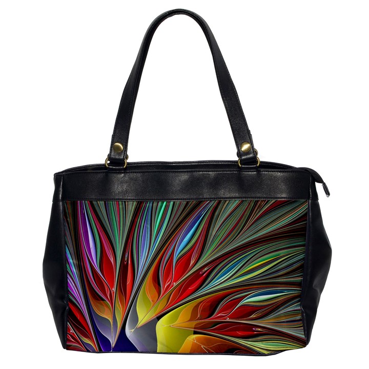 Fractal Bird of Paradise Oversize Office Handbag