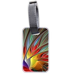 Fractal Bird Of Paradise Luggage Tag (two Sides)