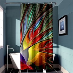 Fractal Bird Of Paradise Shower Curtain 36  X 72  (stall) by WolfepawFractals