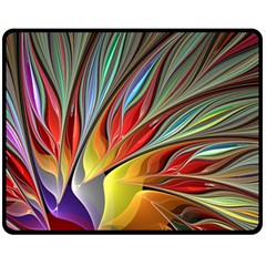 Fractal Bird Of Paradise Double Sided Fleece Blanket (medium) by WolfepawFractals