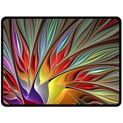 Fractal Bird Of Paradise Double Sided Fleece Blanket (large) by WolfepawFractals