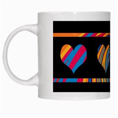 Colorful Harts Pattern White Mugs by Valentinaart