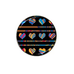 Colorful Harts Pattern Hat Clip Ball Marker (10 Pack) by Valentinaart