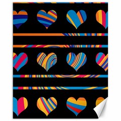 Colorful Harts Pattern Canvas 16  X 20   by Valentinaart