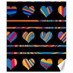 Colorful Harts Pattern Canvas 20  X 24   by Valentinaart