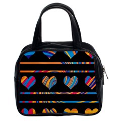 Colorful Harts Pattern Classic Handbags (2 Sides) by Valentinaart