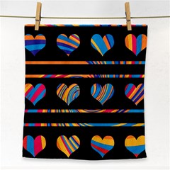 Colorful Harts Pattern Face Towel