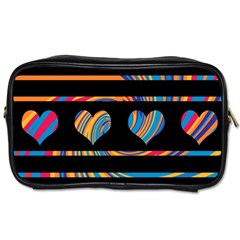 Colorful Harts Pattern Toiletries Bags 2-side